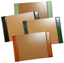 15" x 22" Crocodile Leather Desk Blotters