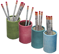 Leather Crocodile Pencil Cup Holder